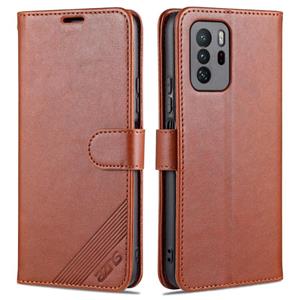 For Xiaomi Poco X3 GT / Redmi Note 10 Pro 5G AZNS Sheepskin Texture Horizontal Flip Leather Case with Holder & Card Slots & Wallet(Brown)