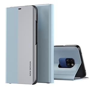 huismerk Voor Huawei Mate 20 Side Galloplated Slaapleer ultradunne horizontale flip lederen tas met houder