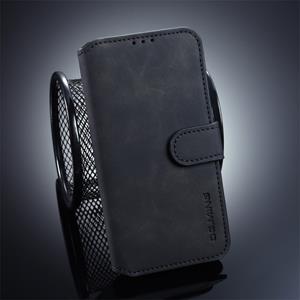 huismerk DG. MING Retro olie kant horizontale Flip Case voor Galaxy S10 E met houder & kaartsleuven & portemonnee (zwart)