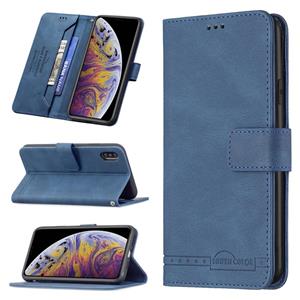 huismerk Magnetische sluiting RFID Blokkering Anti-diefstal Lederen Case met Houder & Card Slots & Portemonnee voor iPhone XS MAX