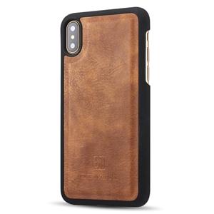 huismerk CGI MING voor iPhone X Crazy Horse textuur horizontale Flip afneembare magnetische beschermhoes met houder & Card Slots & Wallet(Brown)