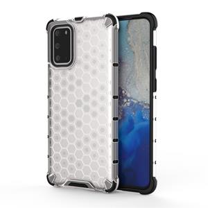 huismerk Voor Galaxy S20+ Shockproof Honeycomb PC + TPU Beschermhoes(Wit)