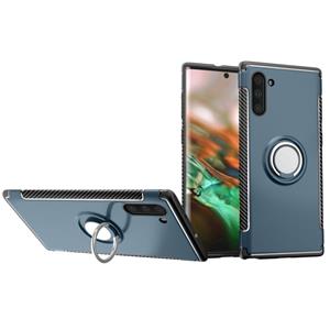 huismerk Magnetische 360 graden Rotatie Ring Armor Telefoon Beschermhoes voor Galaxy Note 10 (Marine)