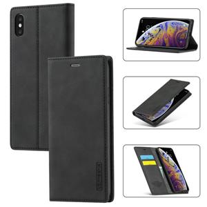 lc.imeeke Lc. IMEEKE Sterk Magnetisme Ultradun horizontaal flip schokbestendige matte TPU + PU lederen hoes met Holder & Card Slots & Wallet Voor iPhone XS / X(