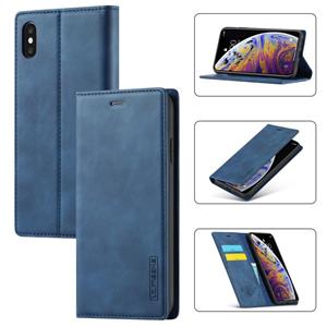 lc.imeeke Lc. IMEEKE Sterk Magnetisme Ultradun horizontaal flip schokbestendige matte TPU + PU lederen hoes met Holder & Card Slots & Wallet Voor iPhone XS / X(