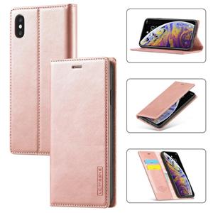 lc.imeeke Lc. IMEEKE Sterk Magnetisme Ultradun horizontaal flip schokbestendige matte TPU + PU lederen hoes met Holder & Card Slots & Wallet Voor iPhone XS / X(