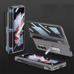 Voor Samsung Galaxy Z Fold3 5G GKK Geïntegreerde Magnetische Volledige dekking Telefoon Flip Case met Pen Slot