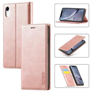 lc.imeeke Lc. IMEEKE Sterk magnetisme Ultradunne horizontale flip schokbestendige matte TPU + PU lederen kast met Holder & Card Slots & Wallet Voor iPhone XR(Ro