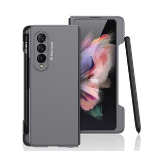 Voor Samsung Galaxy Z Fold3 5G GKK ultra-dunne pc telefoon flip case met side pen slot