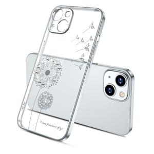 huismerk Electroplating Diamond Paardebloem Patroon TPU Schokbestendige Beschermhoes Voor iPhone 13 Mini