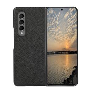 huismerk For Samsung Galaxy Z Fold3 5G Litchi Texture Shockproof Protective Leather Case(Black)