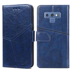 huismerk Voor Samsung Galaxy Note9 Geometrische stiksels horizontale flip TPU + PU lederen hoes met Holder & Card Slots & Wallet(Blauw)