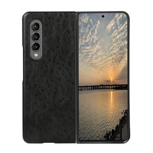 huismerk For Samsung Galaxy Z Fold3 5G Crazy Horse Texture Shockproof Protective Leather Case(Black)