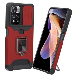 huismerk Voor Xiaomi Redmi Note 11 PRO / OPMERKING 11 PRO + Glijdende Camera Cover Design PC + TPU Shockproof Phone Case