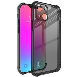 IMAK ALL-INCLUSIEF SHOCKPOSTE AIRBAG TPU Telefoonhoesje met Screen Protector voor iPhone 13 (Transparent Black)