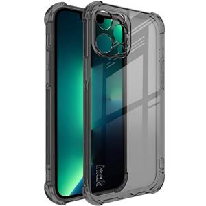 IMAK ALL-INCLUSIEF SHOCKPOSTE AIRBAG TPU Telefoonhoesje met Screen Protector voor iPhone 13 Pro (Transparent Black)