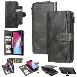 huismerk Voor Galaxy S10 5G multifunctionele retro afneembare magnetische horizontale flip lederen behuizing met kaartsleuven & houder & portemonnee & fotofram