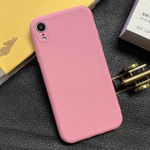 huismerk Voor iPhone XR Schokbestendige Frosted TPU beschermhoes (Roze)