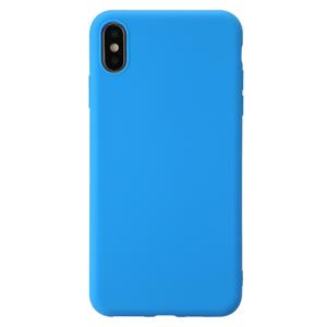 huismerk Voor iPhone XS Schokbestendige Frosted TPU beschermhoes (lichtblauw)