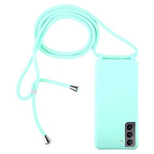 huismerk Voor Samsung Galaxy S21 + 5G Candy Colors TPU Beschermhoes met Lanyard (Mint Green)