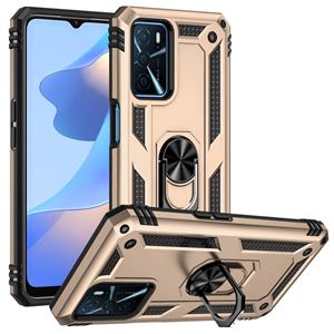 huismerk Voor Oppo A16 Shockproof TPU + PC Phone Case (Gold)