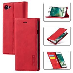 lc.imeeke Lc. IMEEKE Sterk Magnetisme Ultradun horizontaal flip schokbestendige matte TPU + PU lederen hoes met Holder & Card Slots & Wallet Voor iPhone SE 2020