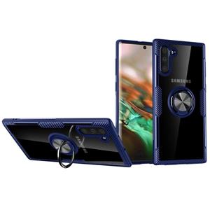 huismerk Krasbestendige TPU + acryl ringbeugel beschermhoes voor Galaxy Note 10(blauw)