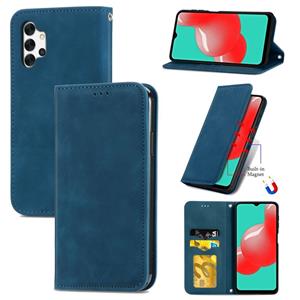 huismerk Voor Samsung Galaxy A32 4G Retro Skin Feel Business Magnetische Horizontale Flip Lederen Case met Houder & Card Slots & Portemonnee & Photo Frame