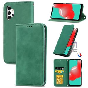 huismerk Voor Samsung Galaxy A32 4G Retro Skin Feel Business Magnetische Horizontale Flip Lederen Hoesje met houder Kaart Slots & Portemonnee & Fotolijst (Gr