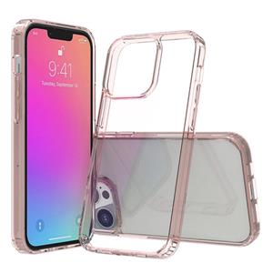 huismerk Schokbestendige krasbestendige TPU + Acryl-beschermhoes voor iPhone 13 Pro (Pink)