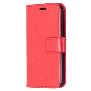 huismerk Voor iPhone 12 Crazy Horse Texture Horizontale Flip Lederen case met Holder & Card Slots & Wallet & Photo Frame(Red)