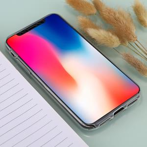 huismerk Voor iPhone X 0 75 mm dubbelzijdig volledige TPU beschermende hoes back cover(Transparent)