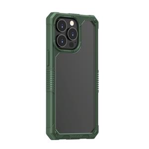 huismerk Transparant Shockproof Case voor iPhone 13 Pro (Dark Green)