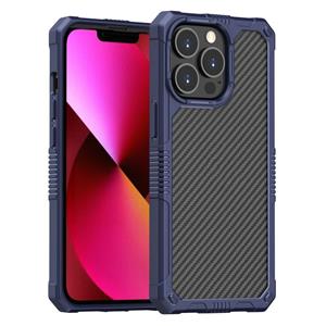 huismerk Koolstofvezel Shockproof Case voor iPhone 13 Pro