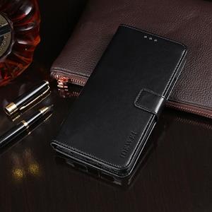 Voor iPhone SE (2020) idewei Crazy Horse Texture Horizontal Flip Leather Case met Houder & Card Slots & Wallet(Black)