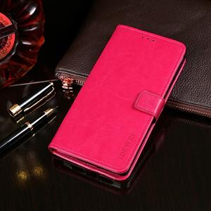 Voor iPhone SE (2020) idewei Crazy Horse Texture Horizontal Flip Leather Case met Houder & Card Slots & Wallet(Rose Red)