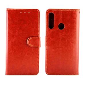 huismerk Voor Huawei Y6p(2020) Crazy Horse Texture Leather Horizontale Flip Beschermhoes met Holder & Card Slots & Wallet & Photo Frame(Bruin)