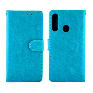 huismerk Voor Huawei Y6p(2020) Crazy Horse Texture Leather Horizontale Flip Beschermhoes met Holder & Card Slots & Wallet & Photo Frame(baby Blue)