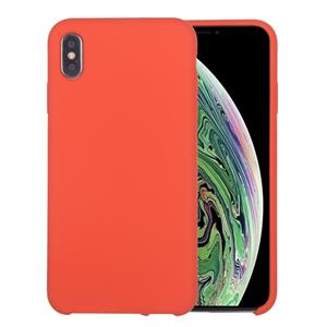 huismerk Pure Color Liquid Silicone + PC Dropproof Protective Back Cover Case for iPhone X / XS(Orange)