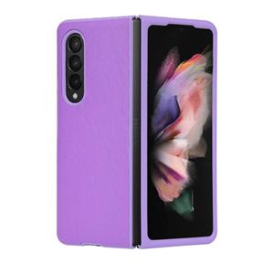 huismerk Voor Samsung Galaxy Z Fold3 5G Plain Texture Phone Case (Purple)