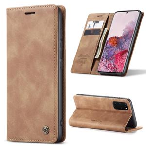 Voor Galaxy S20 Plus CaseMe Multifunctionele Horizontale Flip Lederen Case met kaartslot & portemonnee(bruin)