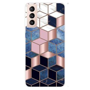 huismerk Voor Samsung Galaxy S22 5G Abstract Marmeren Patroon TPU Telefoon Beschermend Case (CUBE)