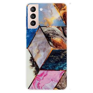 huismerk Voor Samsung Galaxy S22 5G Abstract Marmeren Patroon TPU Telefoon Beschermend geval