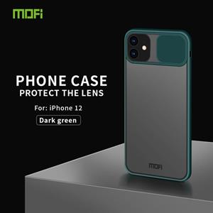 Voor iPhone 12 MOFI Xing Dun-serie doorschijnende matte pc + TPU Privacy Anti-glare Shockproof All-inclusive Beschermhoes(Groen)