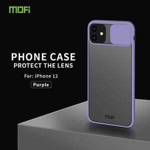 Voor iPhone 12 MOFI Xing Dun-serie doorschijnende matte pc + TPU Privacy Anti-glare Shockproof All-inclusive Beschermhoes(Paars)