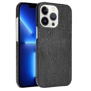 huismerk Crocodile PU + PC-telefooncase voor iPhone 13 Pro