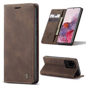 Voor Galaxy S20 Ultra Caseme multifunctionele horizontale flip lederen behuizing met kaartsleuf & houder & portemonnee(koffie)