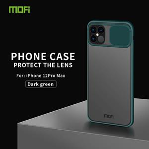 Voor iPhone 12 Pro Max MOFI Xing Dun-serie doorschijnende matte pc + TPU Privacy Anti-glare Shockproof All-inclusive Beschermhoes(Groen)