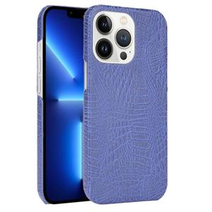 huismerk Crocodile PU + PC-telefooncase voor iPhone 13 Pro