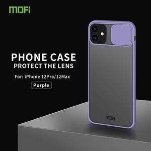 Voor iPhone 12 Pro / 12 Max MOFI Xing Dun-serie doorschijnende frosted PC + TPU Privacy Anti-glare Shockproof All-inclusive Beschermhoes(Paars)